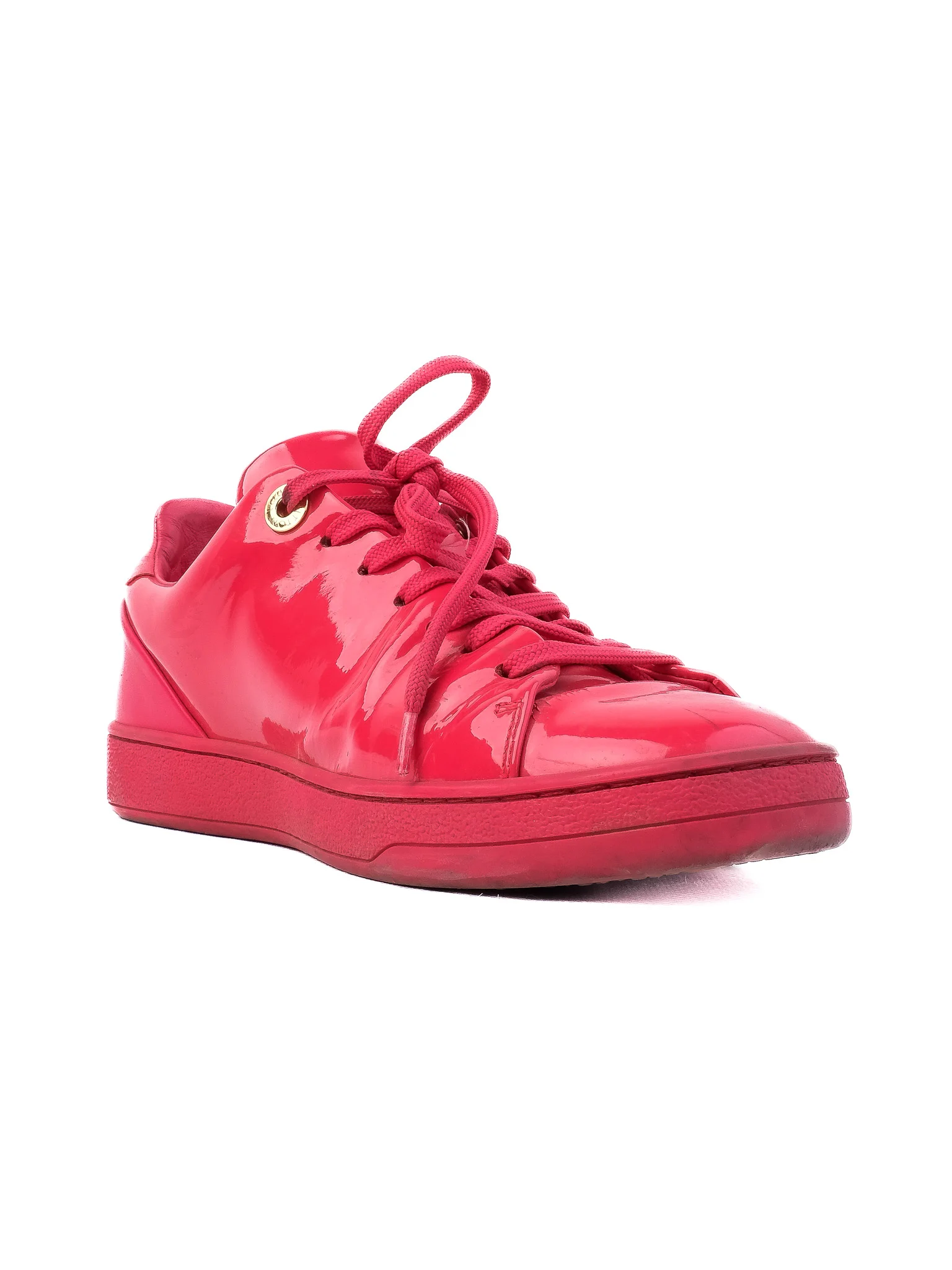 Louis Vuitton Pink Leather Canvas Sneakers — 3