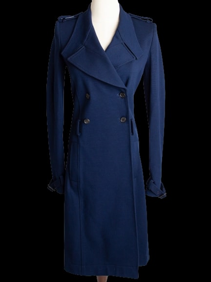Givenchy Blue Viscose Coat — 1