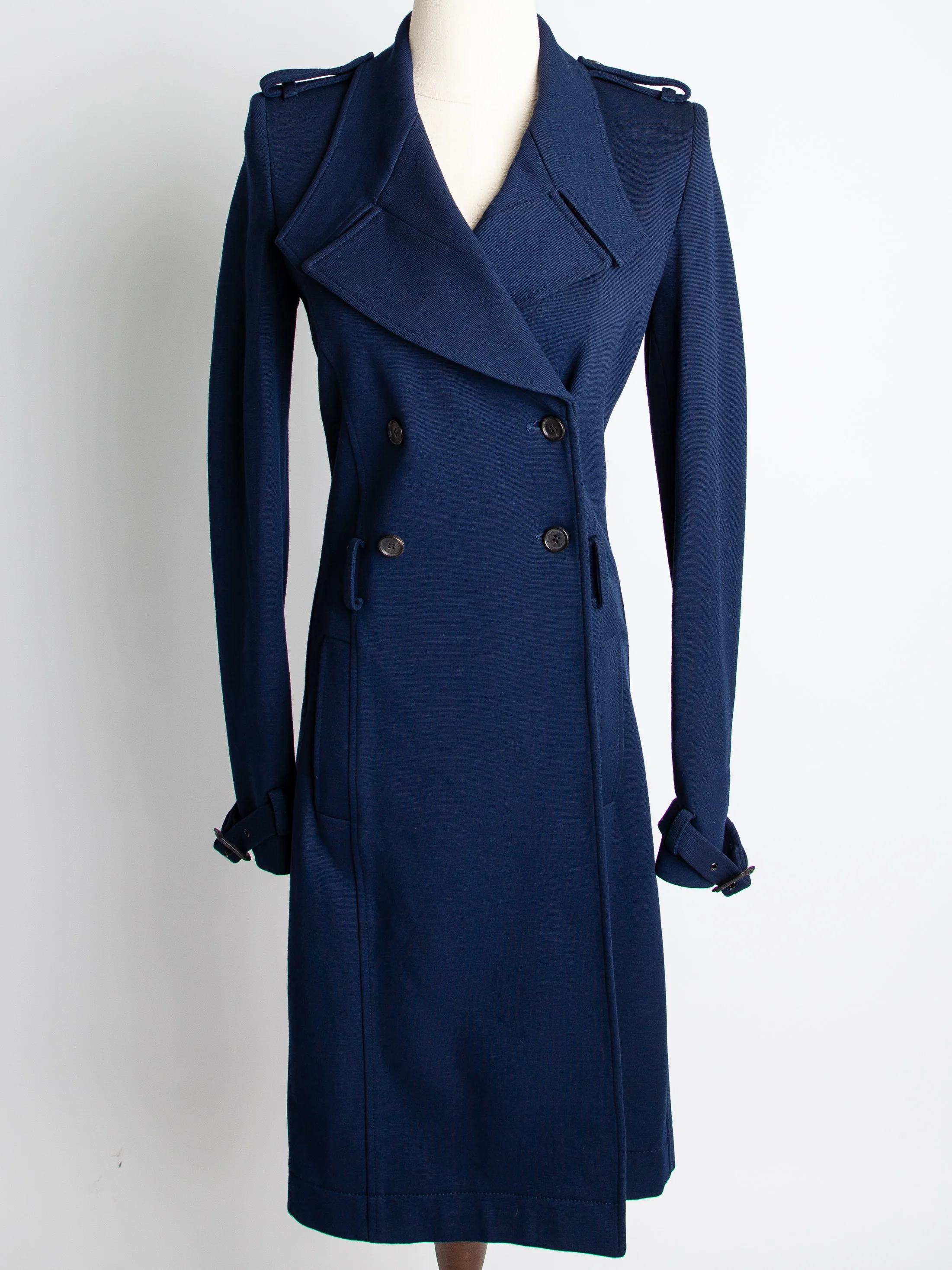 Givenchy Blue Viscose Coat — 2