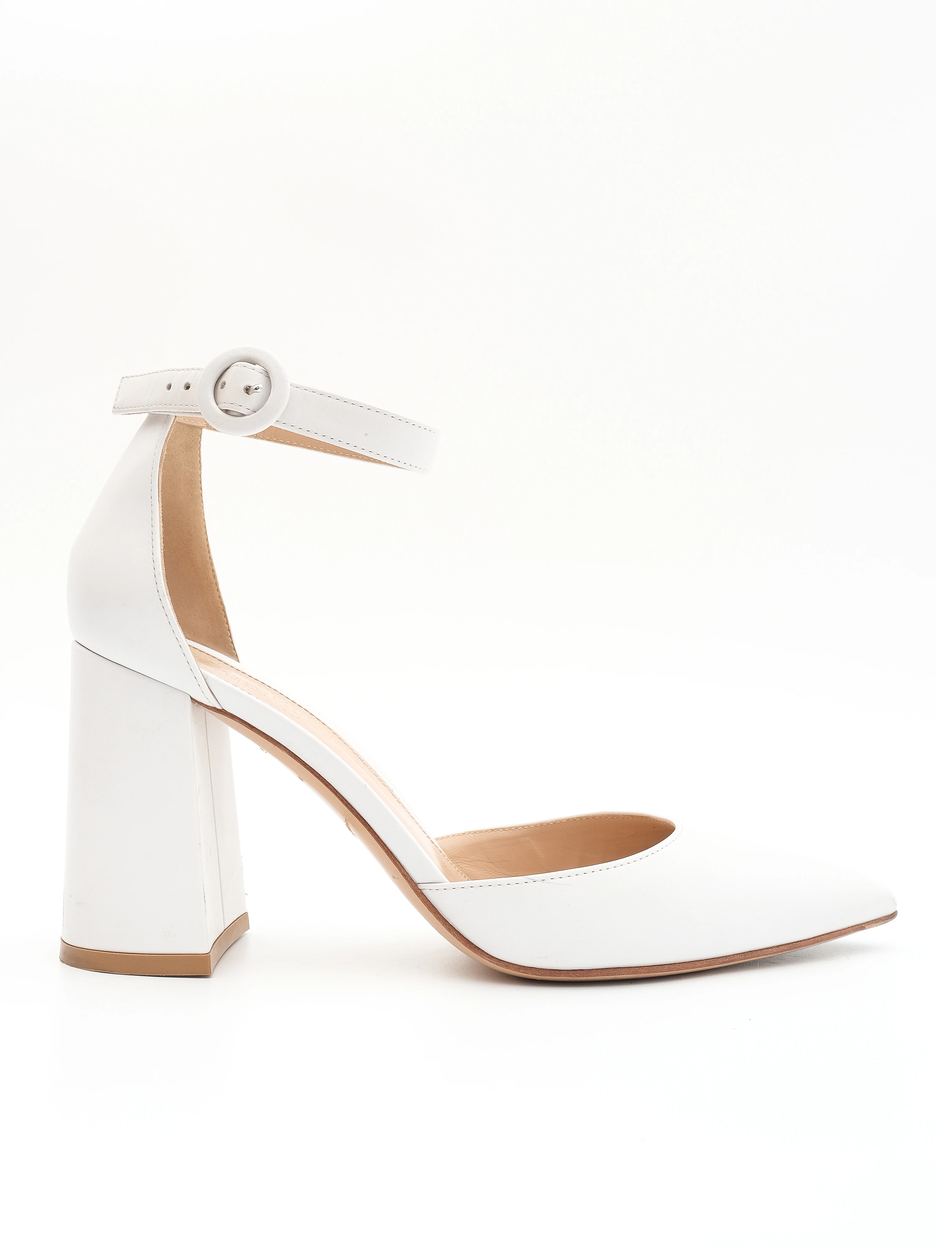 Gianvito Rossi White Leather Pumps — 3