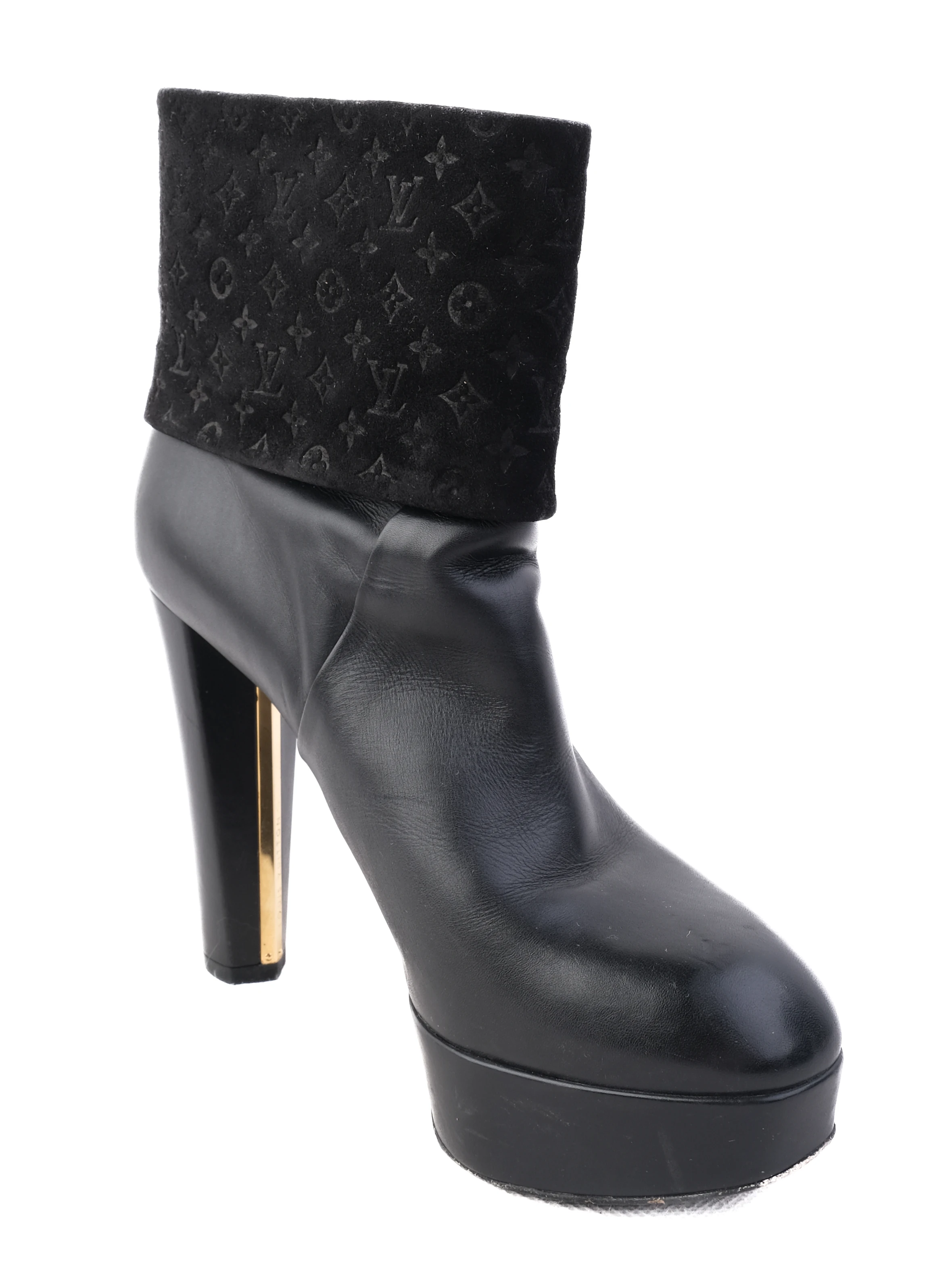 Louis Vuitton Black Leather Boots — 2