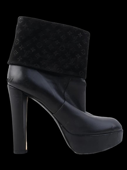Louis Vuitton Black Leather Boots — 1