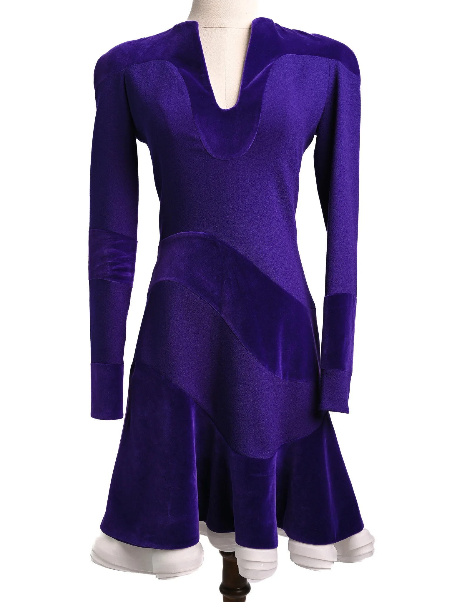 Alexander McQueen Purple Cotton Evening Gown — 3