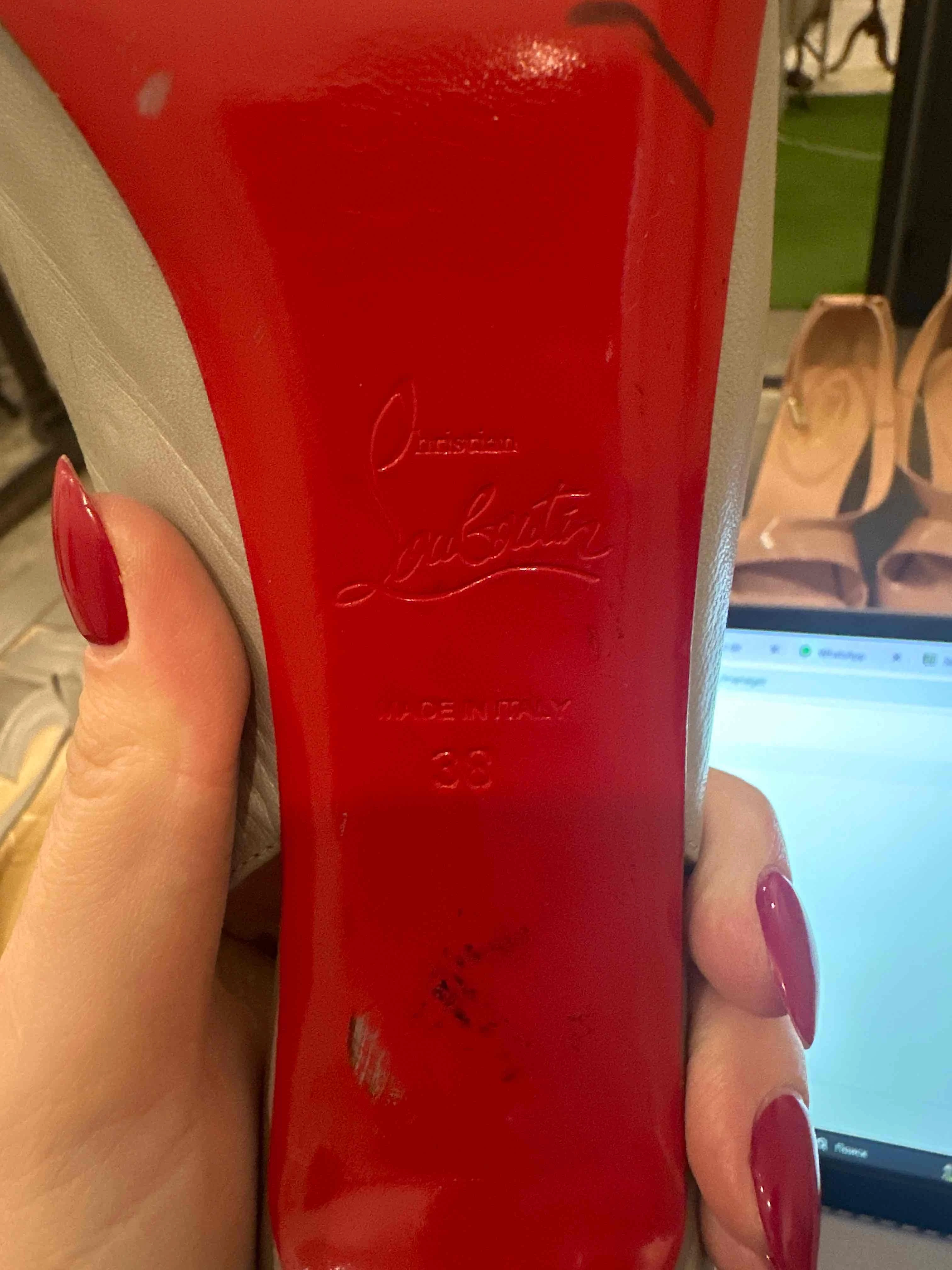 Christian Louboutin Gray Leather Sandals — 3