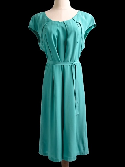 Cacharel Laurel Blue Silk Sleeveless Dress — 1