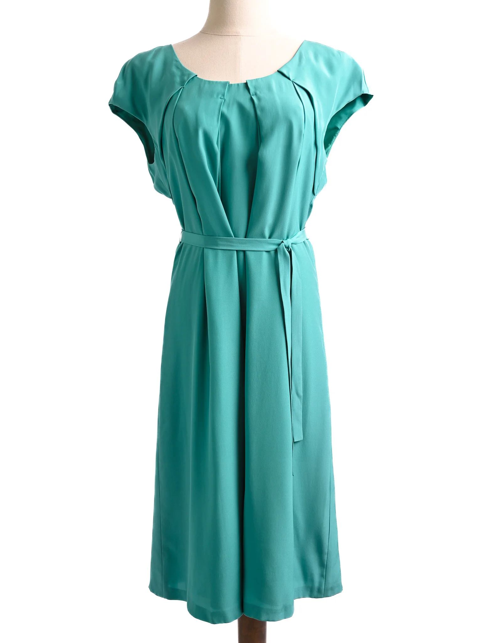 Cacharel Laurel Blue Silk Sleeveless Dress — 3