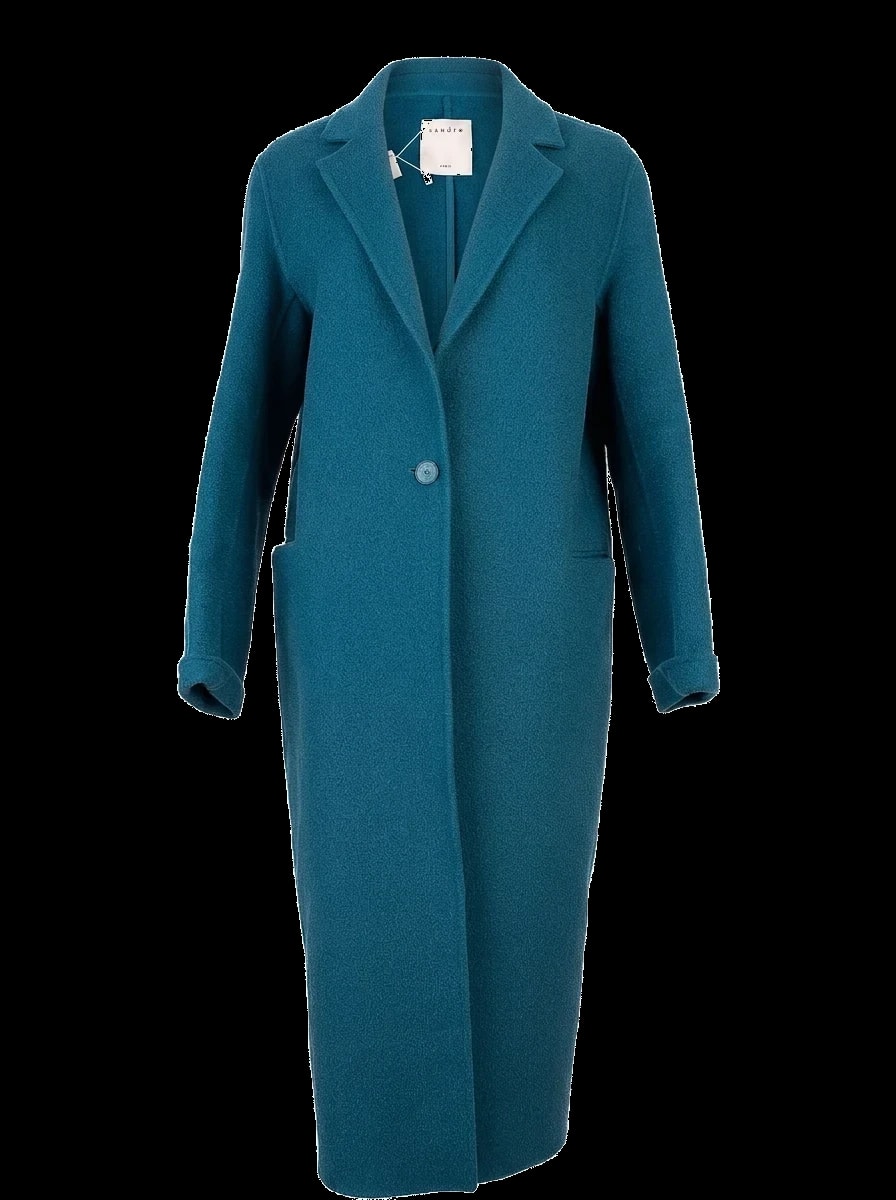 Sandro Blue Wool Coat — 1