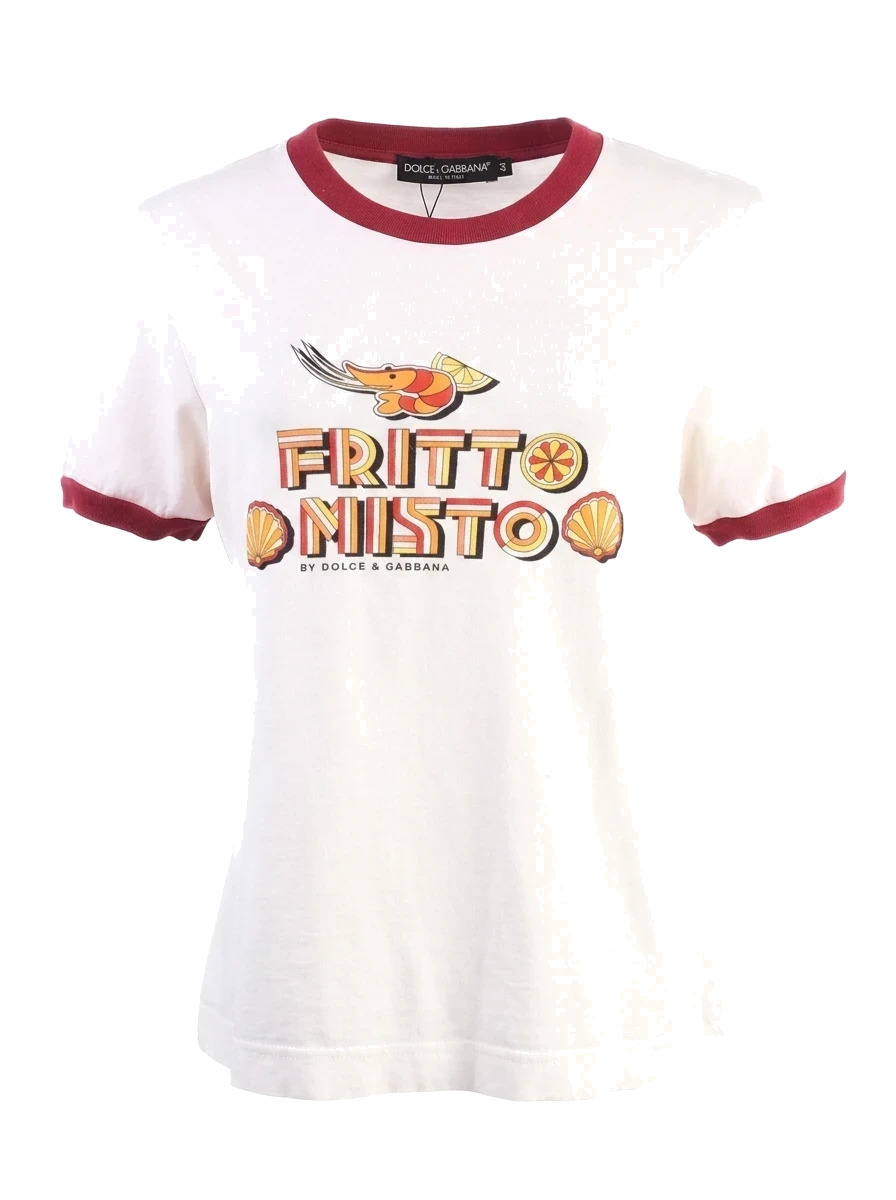 Dolce Gabbana White Cotton T-Shirt — 1