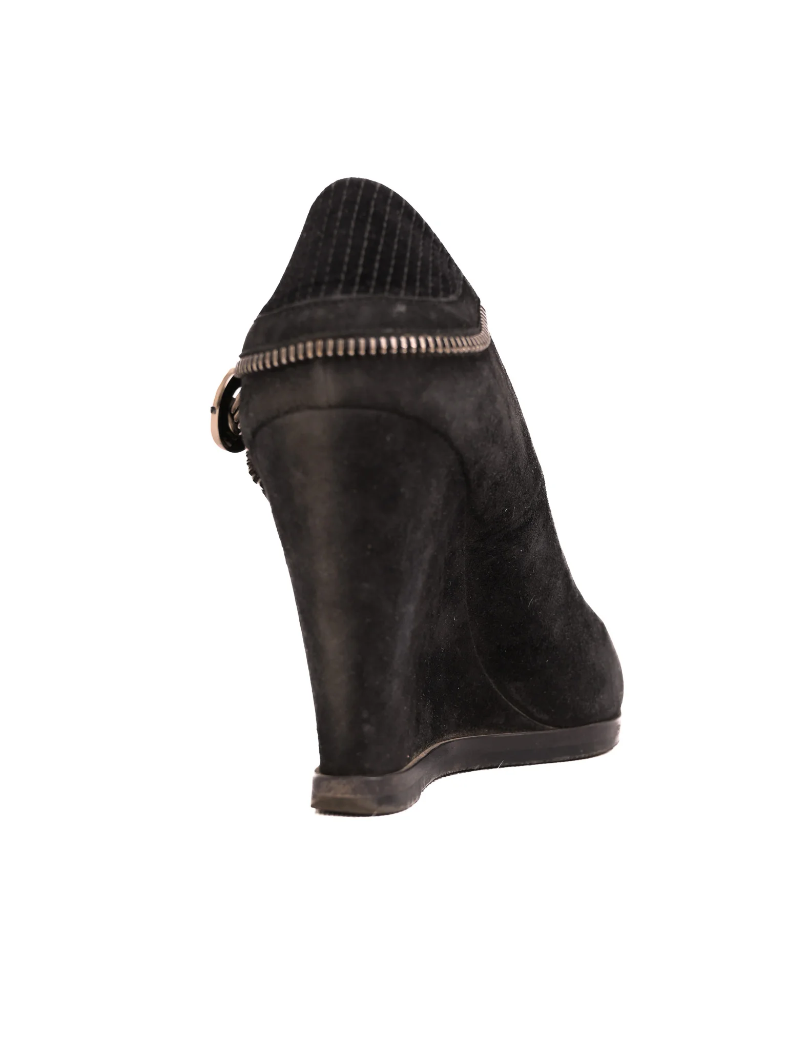 Easy by Loriblu Black Genuine suede Platform Sandals — 3