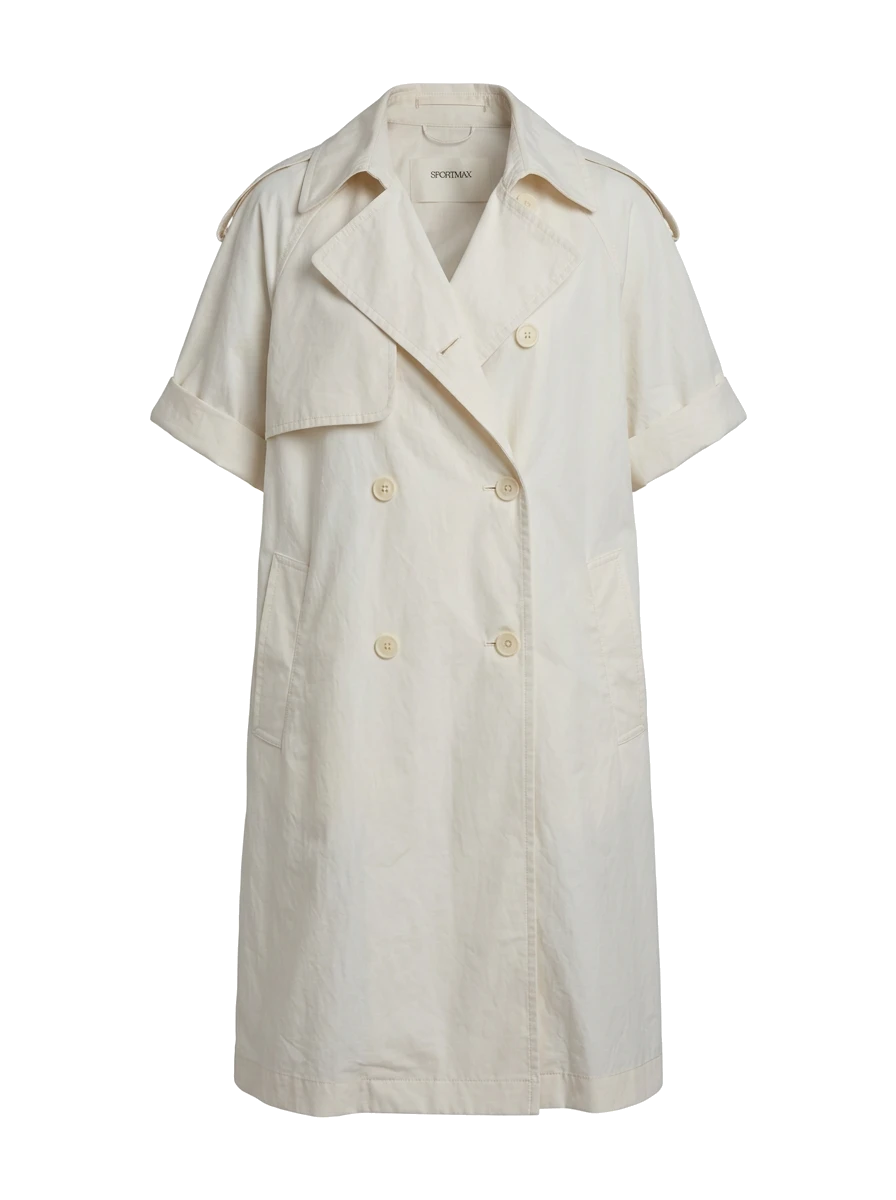 Sportmax White Len Trench Coat — 1