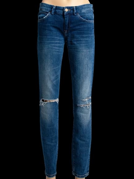 For all 7 mankind Blue Cotton Skinny Jeans — photo 1