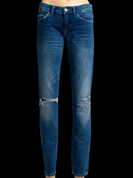 For all 7 mankind Blue Cotton Skinny Jeans — 1