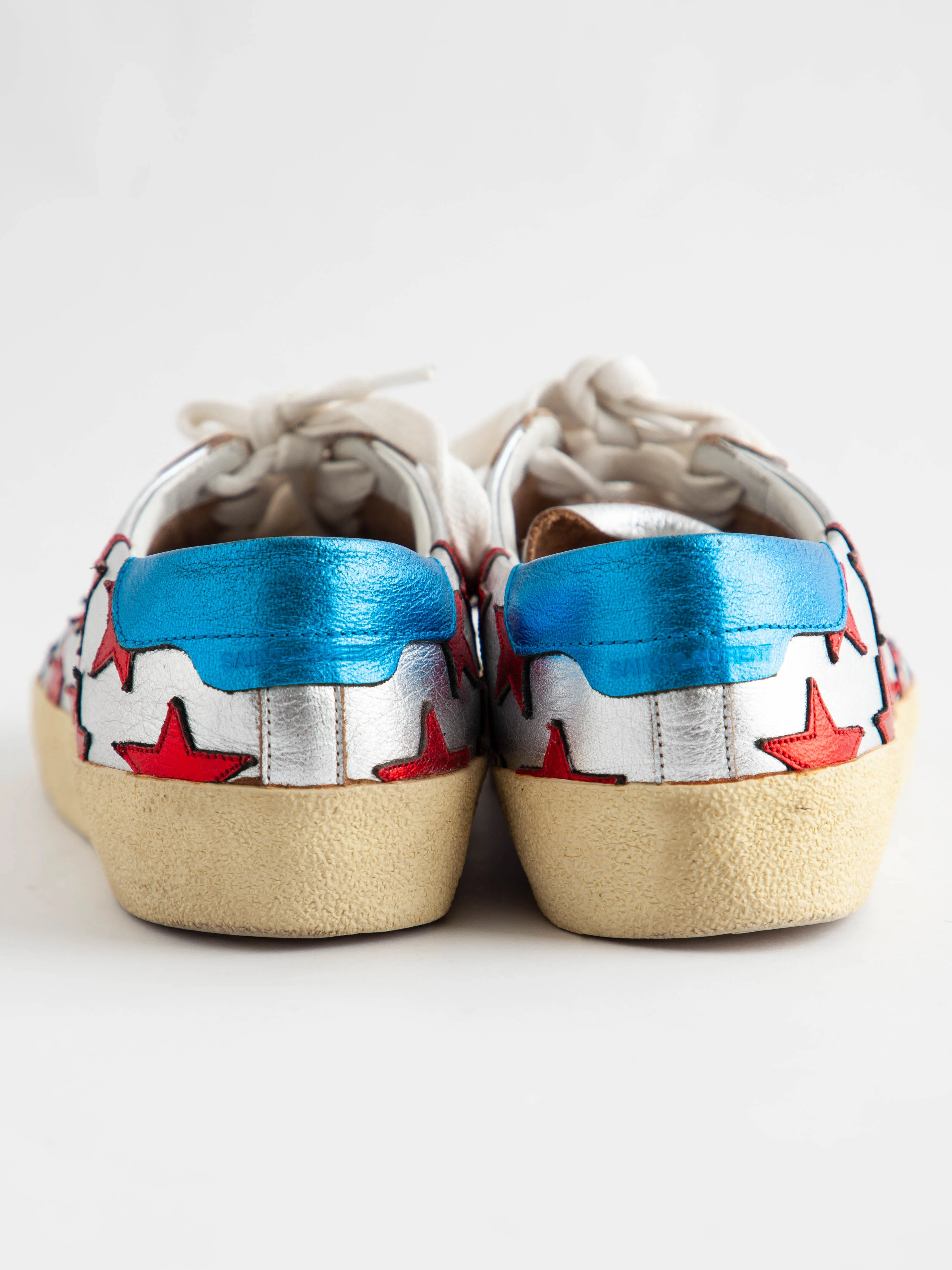 Saint Laurent Leather Canvas Sneakers — 2