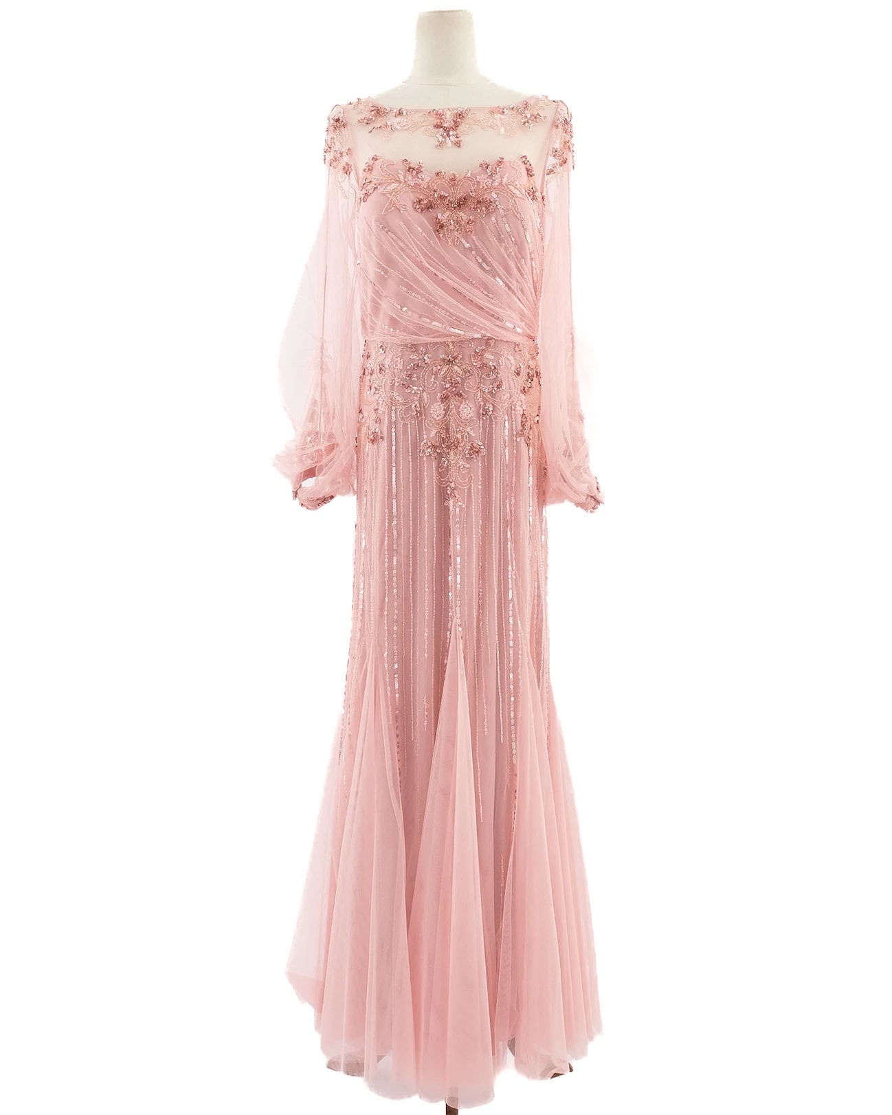 Pronovias Pink Polyester Evening Gown — 2