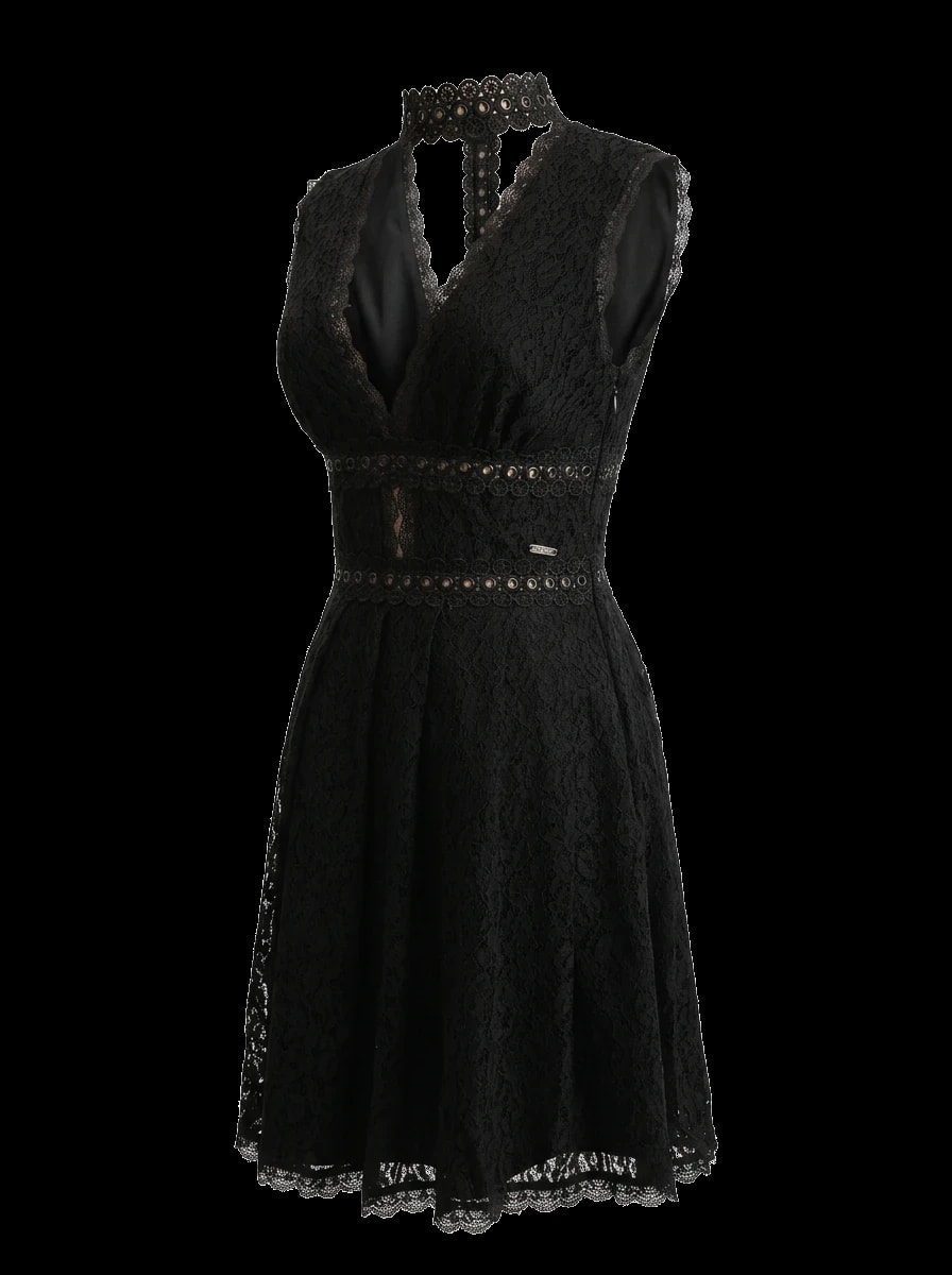 Guess Black Nylon Sleeveless Dress — 1