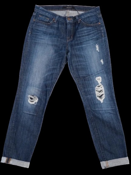 J Brand Blue Cotton Mom Jeans — 2