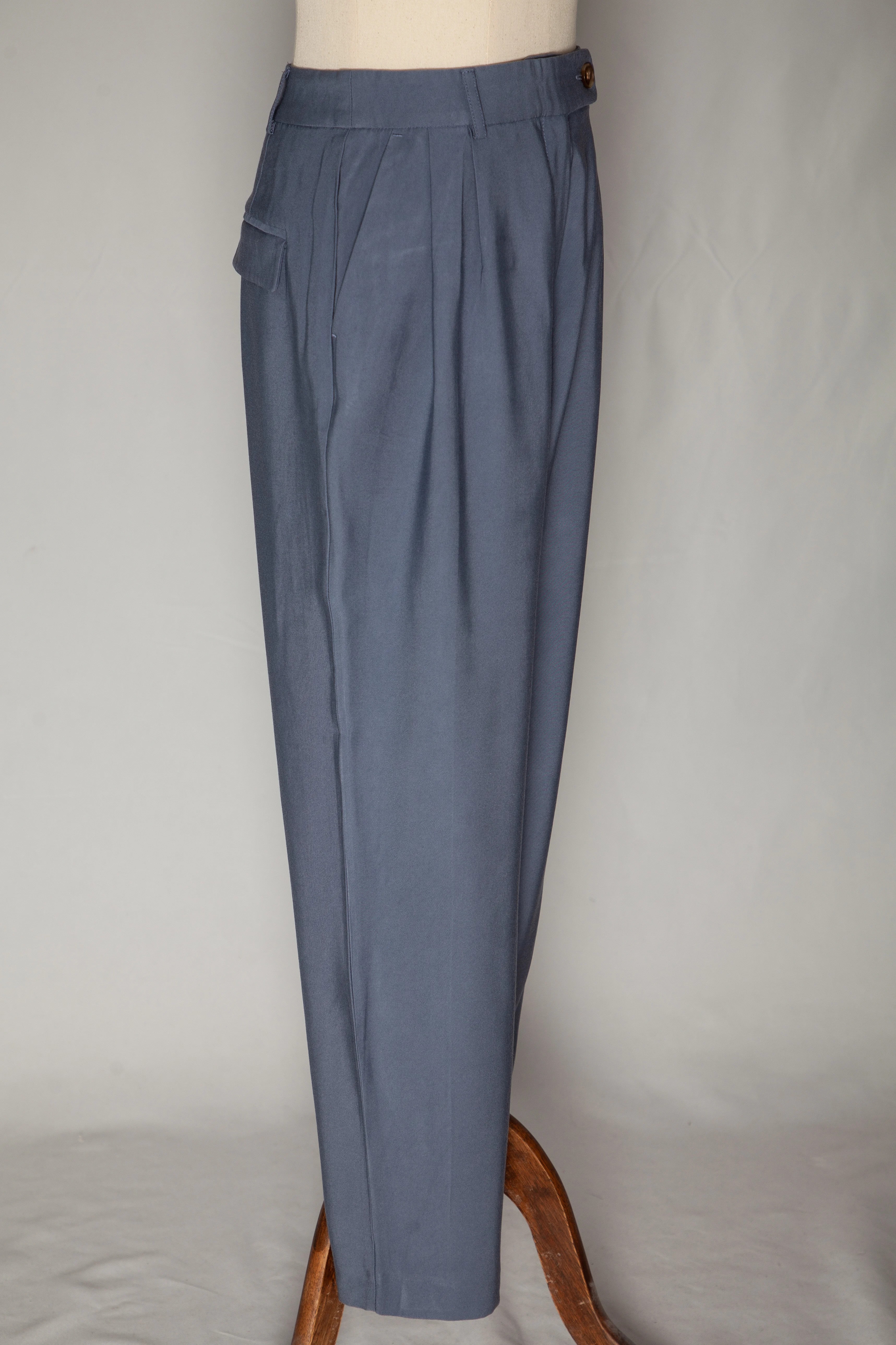 Topshop Blue Viscose Casual Trousers — 2