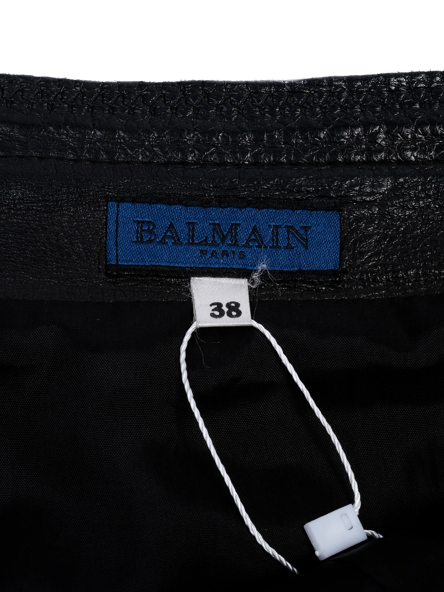 Balmain Black Leather Skirt — 3