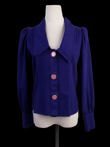 Uterque Purple Velvet Blazer — photo 1