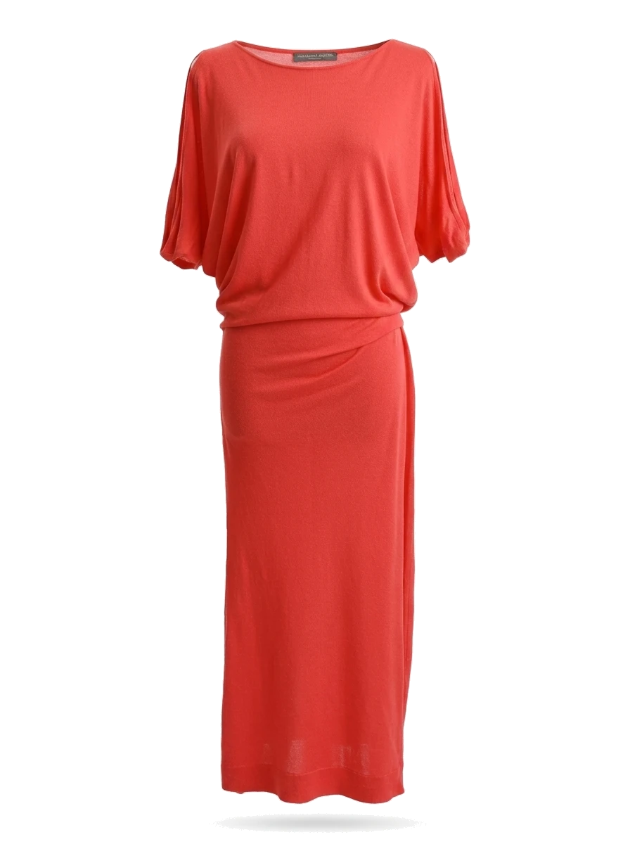 Alexander McQueen Red Cotton Maxi Dress — 1