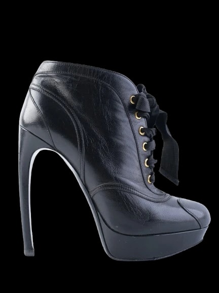 Alexander McQueen Black Leather Cardigan — 1