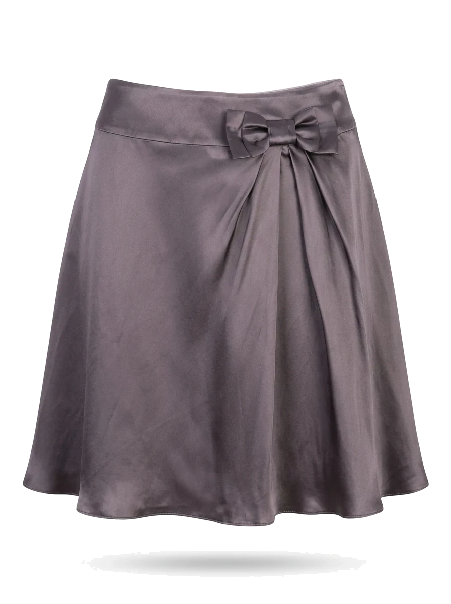 Philosophy di Alberta Ferretti Gray Silk Designer Piece — 1