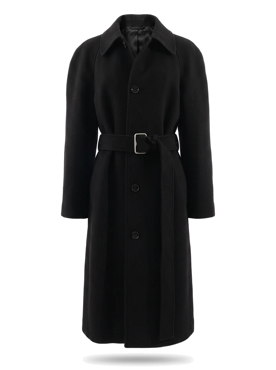 Burberry Black Wool Coat — 1
