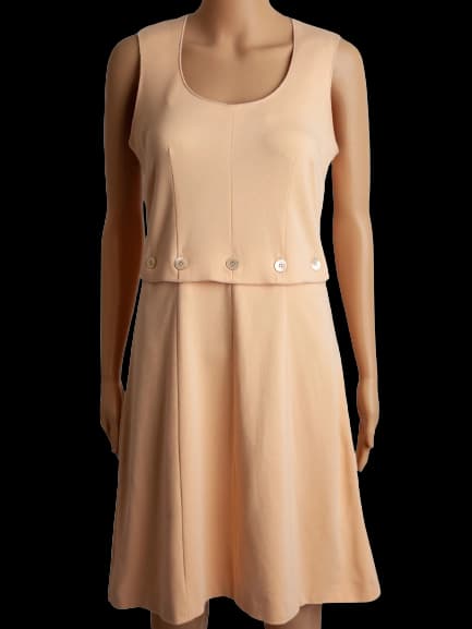 Moschino White Polyester Sleeveless Dress — photo 1