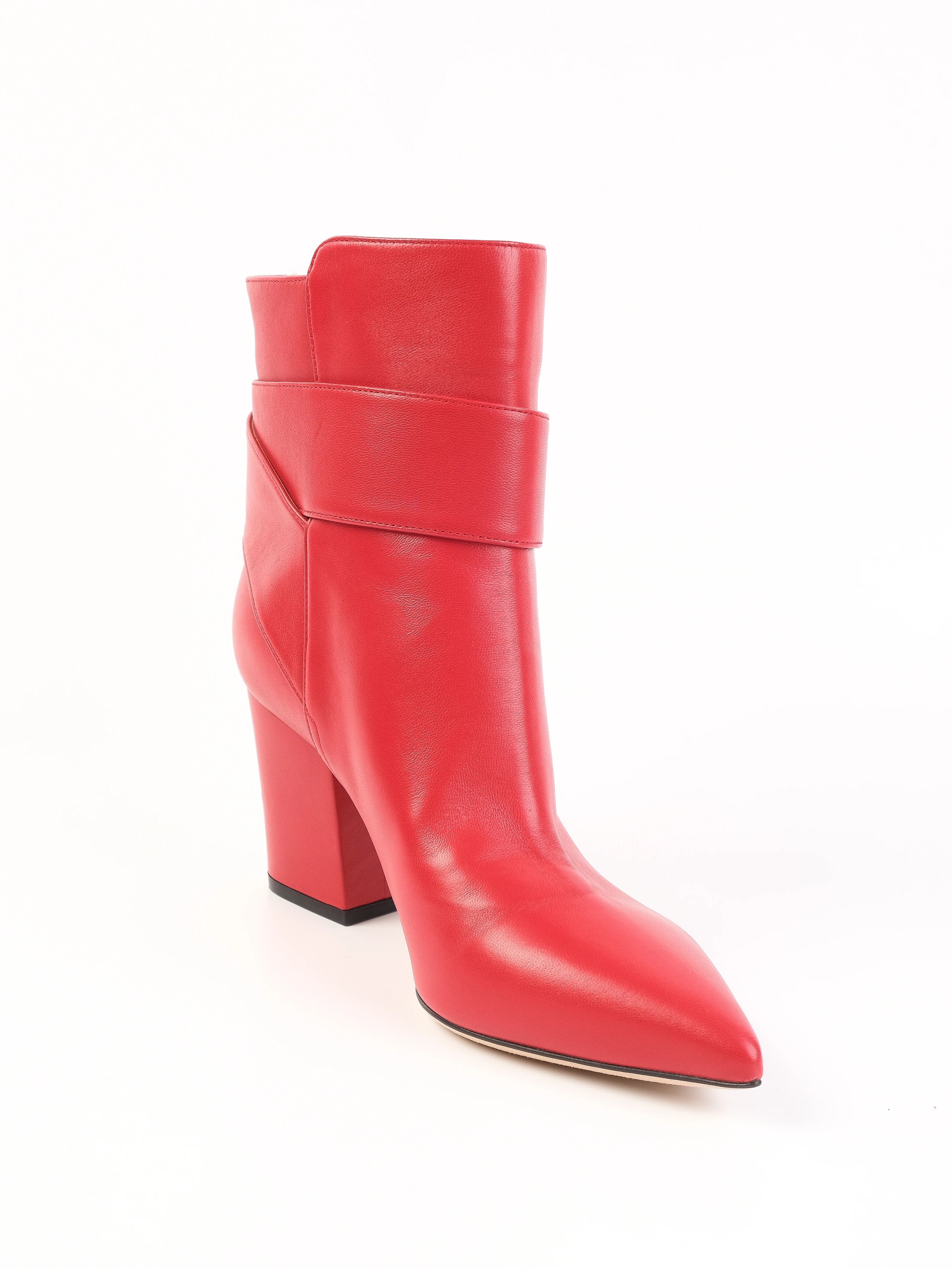 Sergio Rossi Red Leather Boots — 3