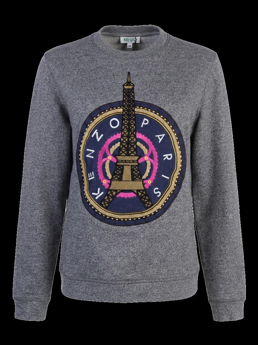 Kenzo Gray Cotton Sweater — 1