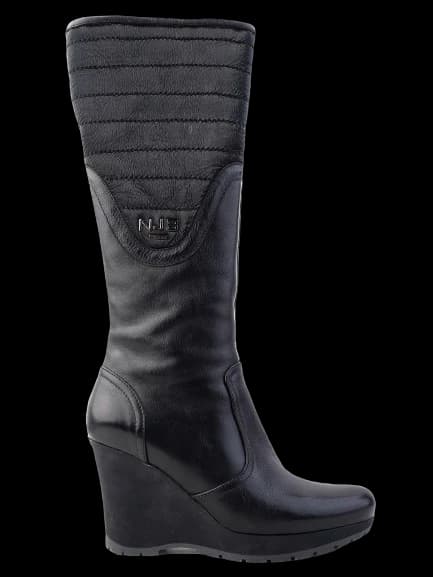Designer Black Leather Boots — photo 1
