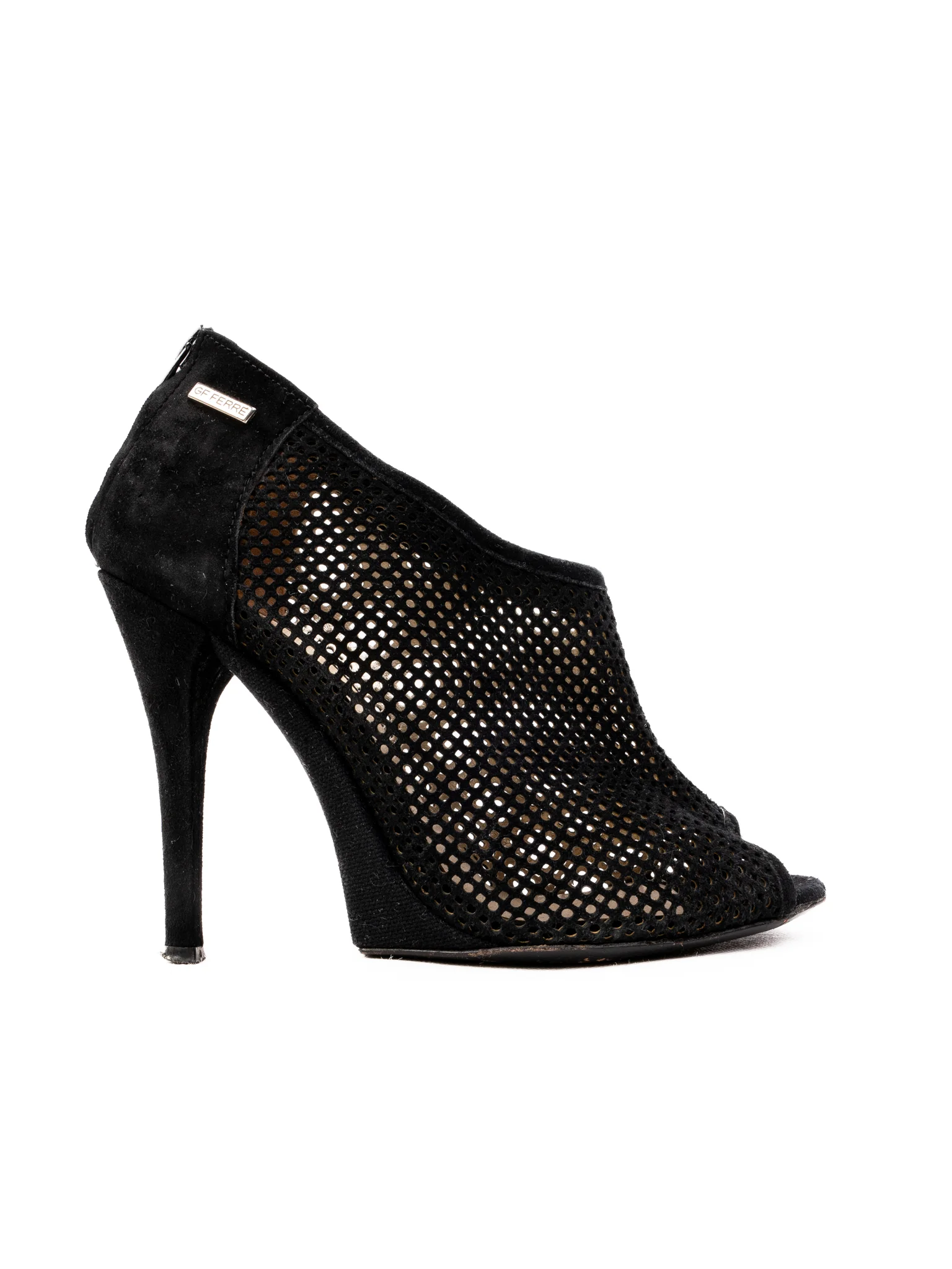 Gianfranco Ferrè Black Genuine suede High Heel Sandals — 2