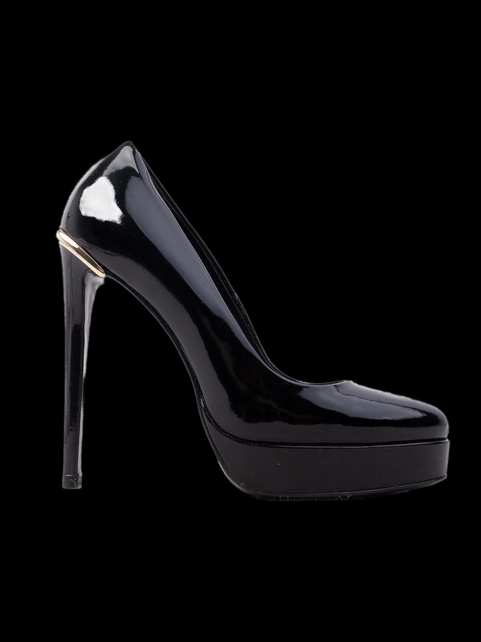 Iceberg Black Leather High Heel Pumps