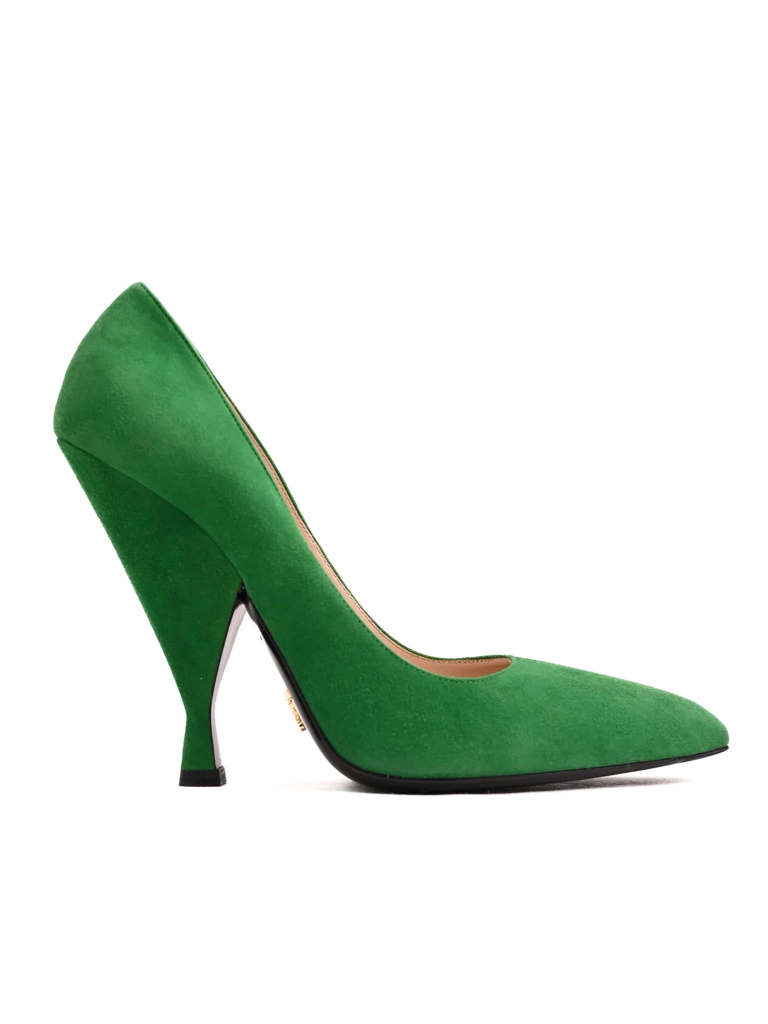 Prada Green Genuine suede High Heel Pumps — 3