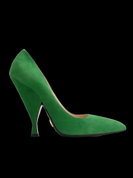 Prada Green Genuine suede High Heel Pumps — 1