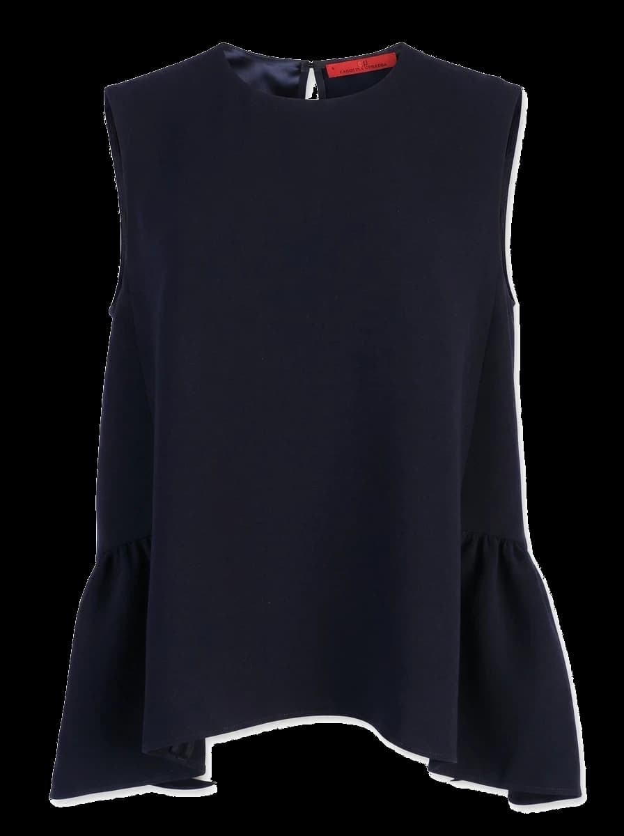 Carolina Herrera Blue Polyester Blouse
