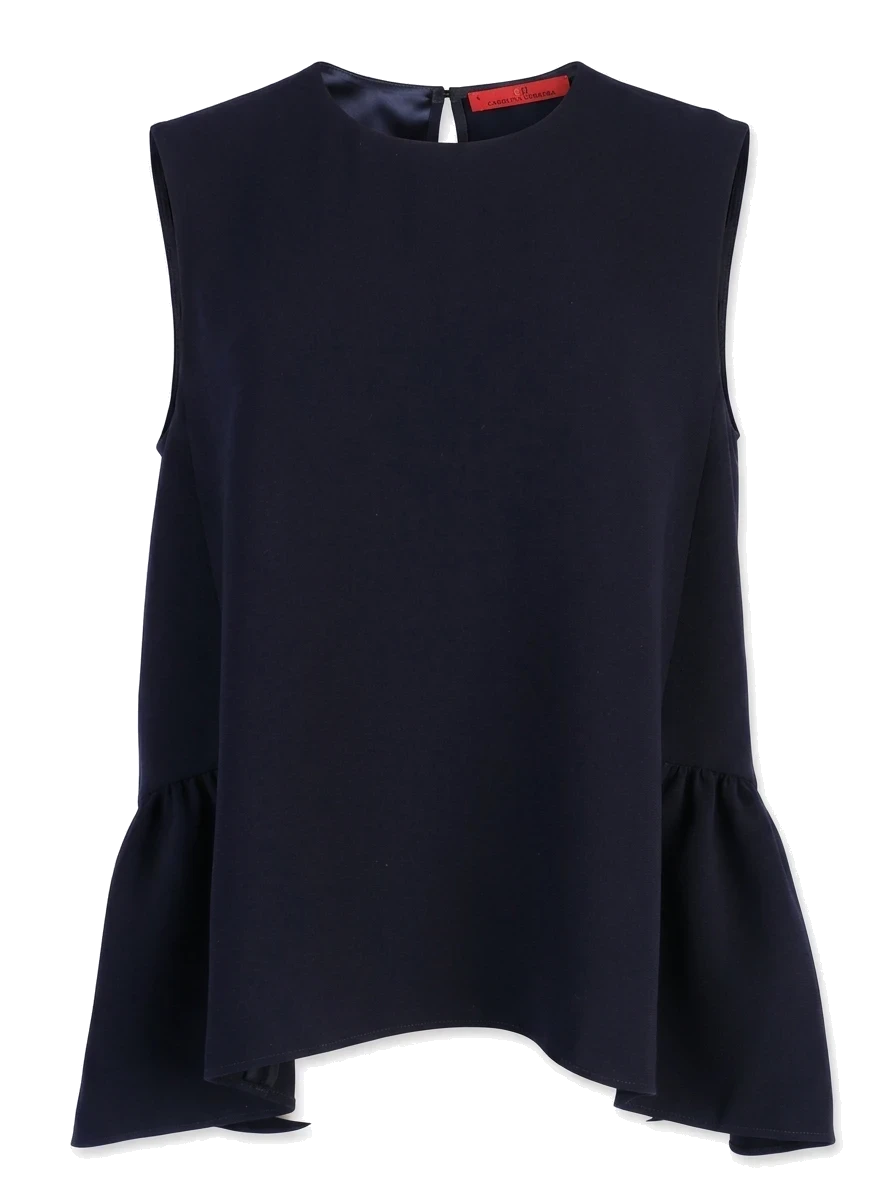 Carolina Herrera Blue Polyester Blouse — 1