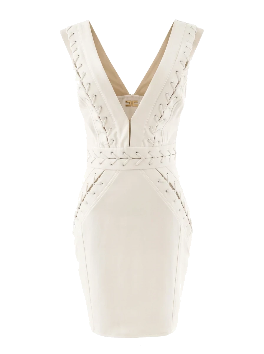 Elisabetta Franchi White Modal Cocktail Dress — 1