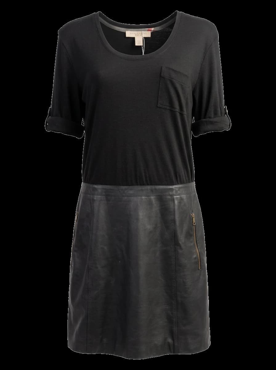 Burberry Black Leather Casual Dress — photo 1
