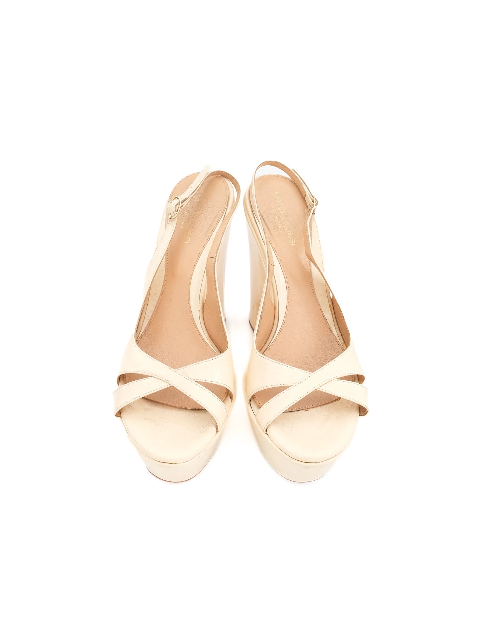 Sergio Rossi Yellow Leather Sandals — 2