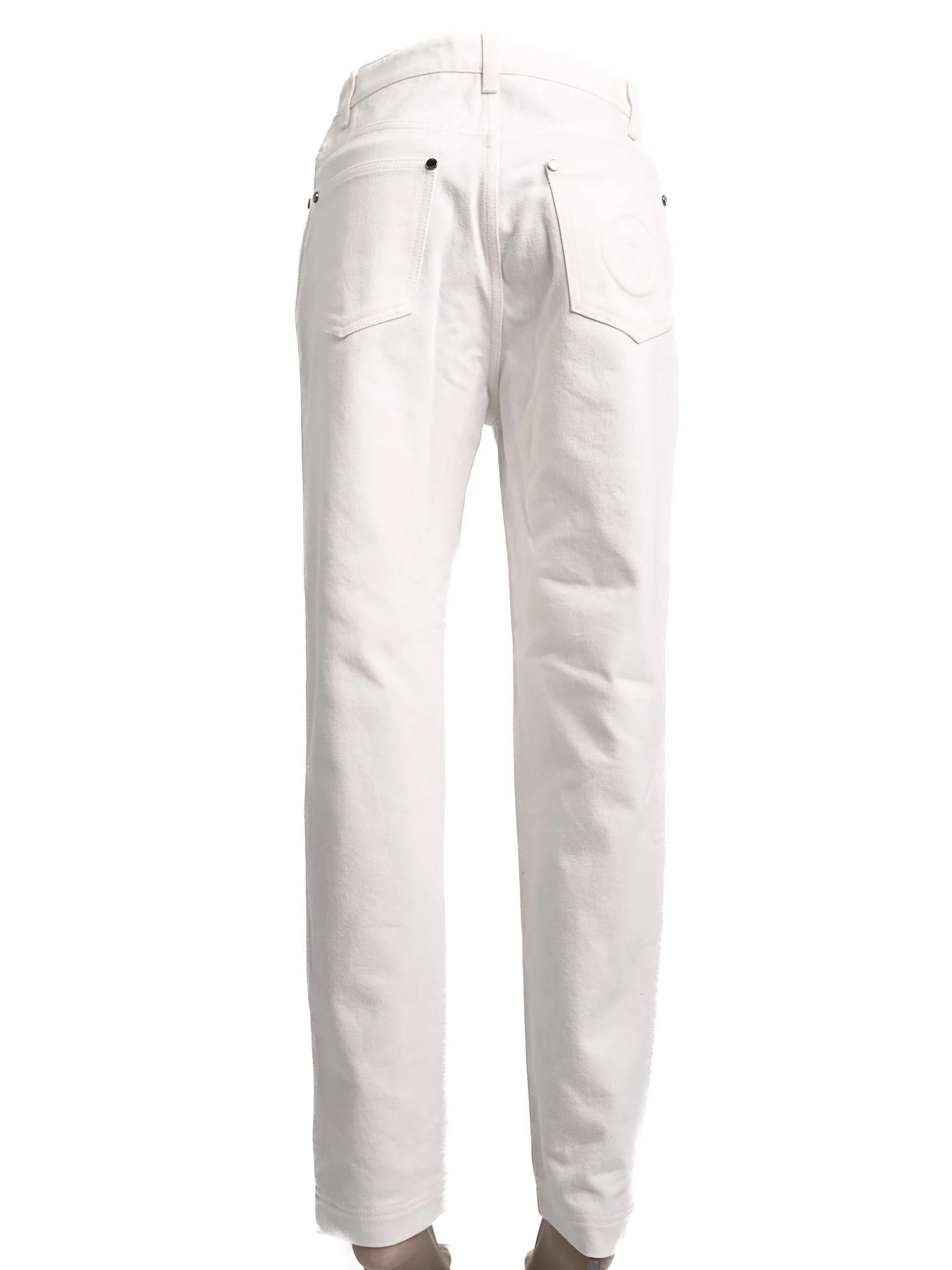 Fendi White Cotton Casual Trousers — 3
