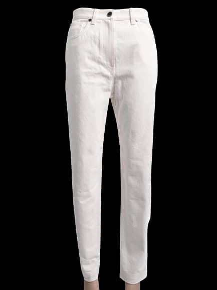 Fendi White Cotton Casual Trousers — photo 1