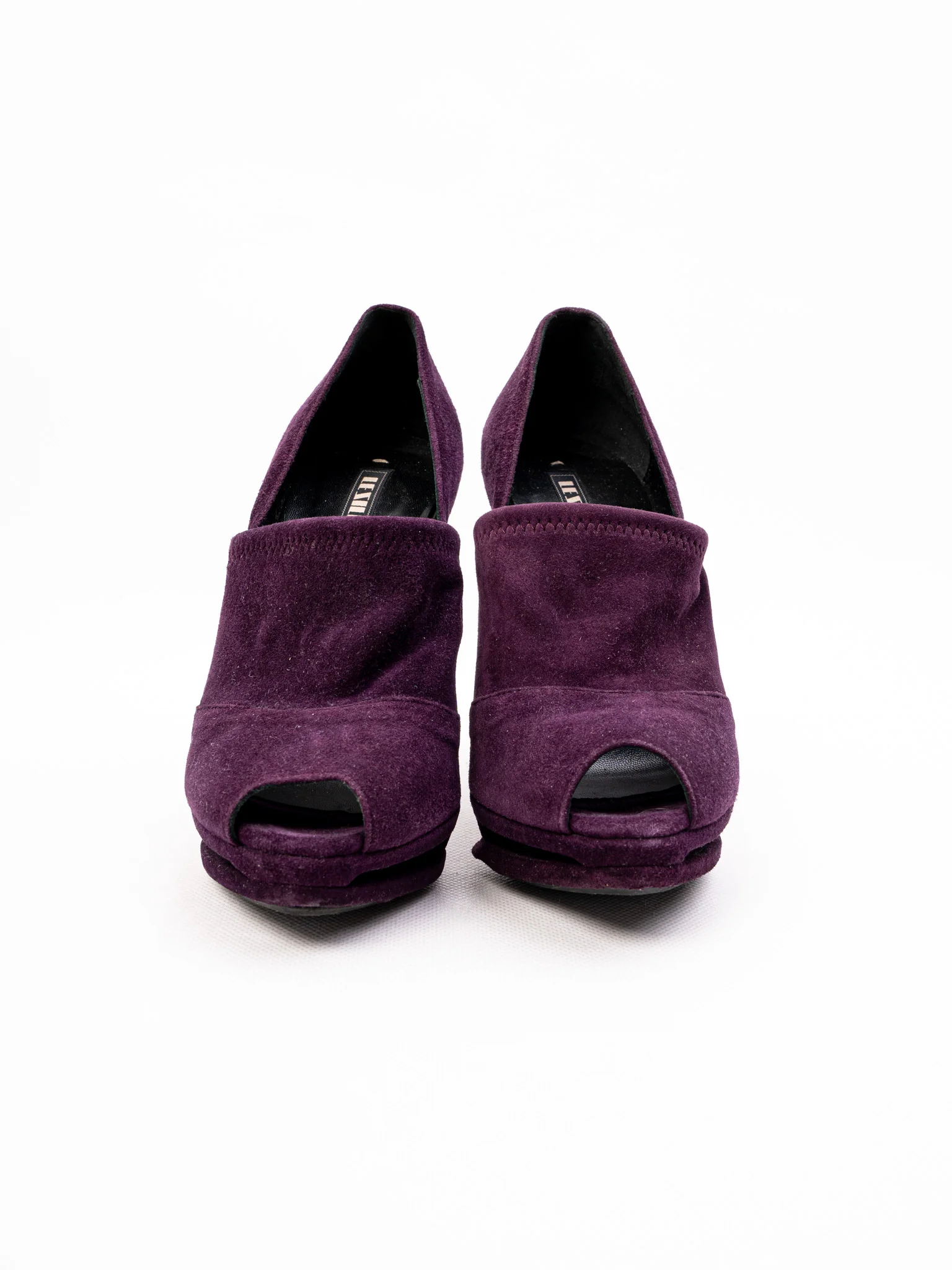 Lesilla Purple Leather High Heel Pumps — 3