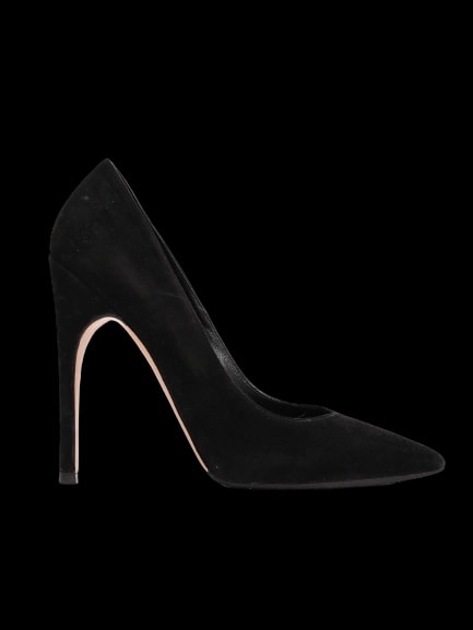 Gianvito Rossi Black Velvet High Heel Pumps — 1