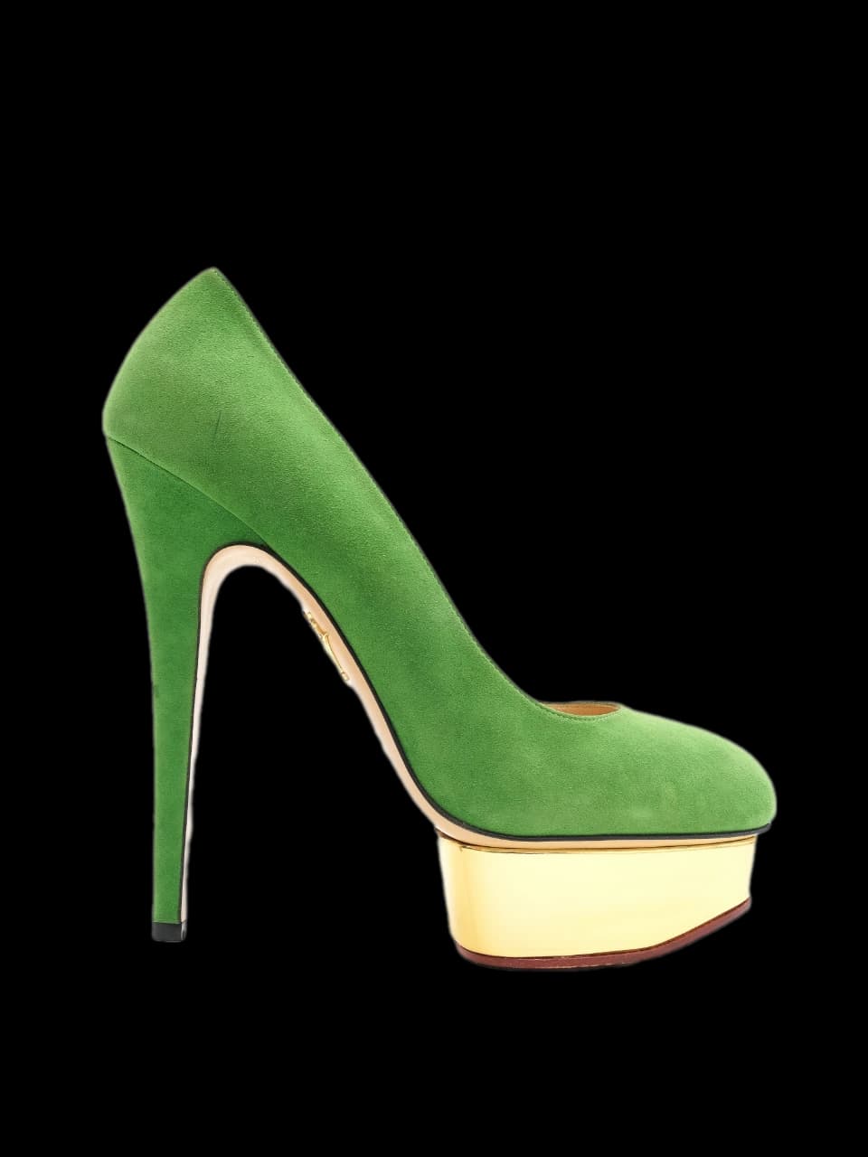 Charlotte Olympia Green Leather Pumps