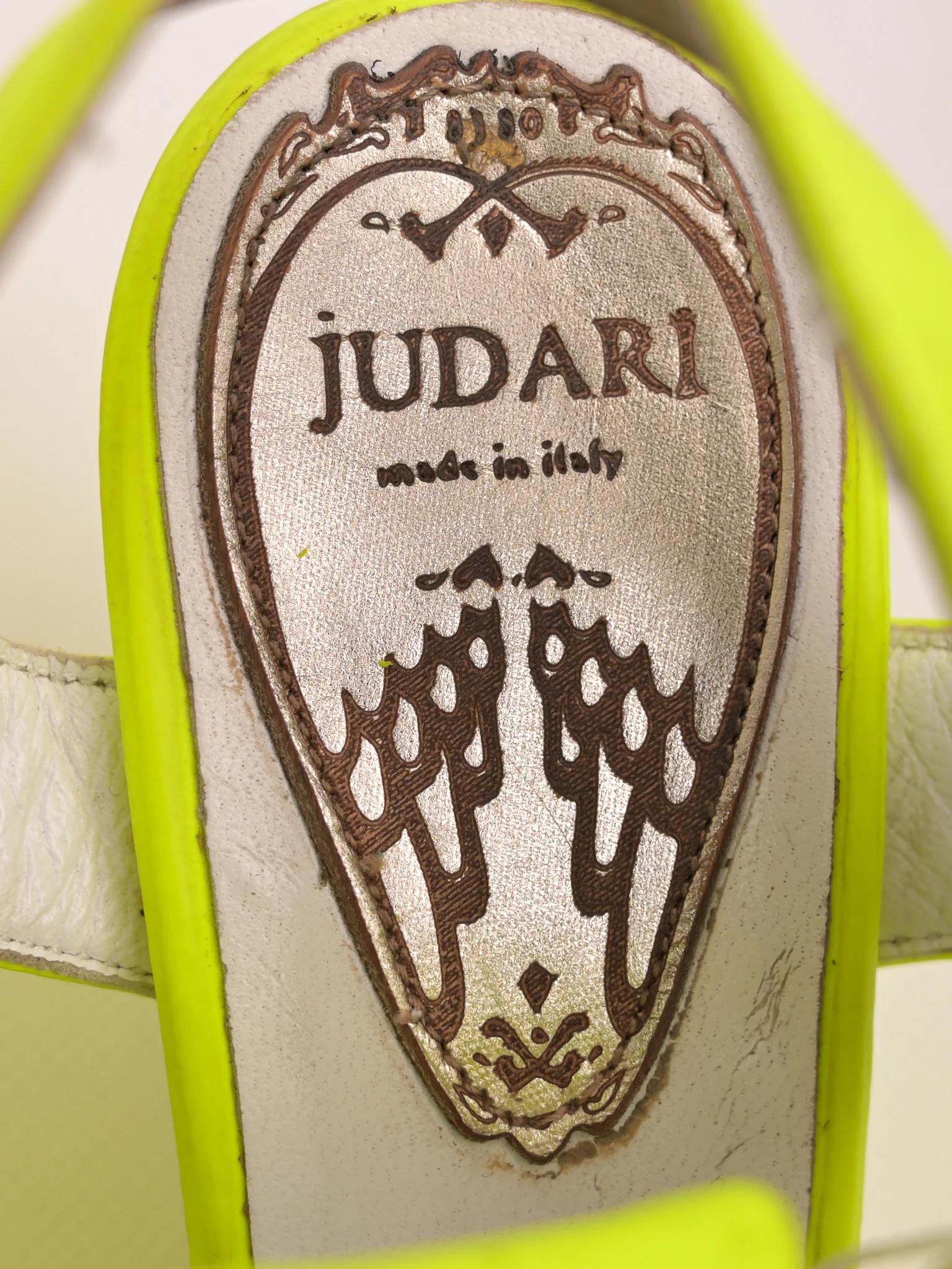 Judari Green Leather High Heel Sandals — 3