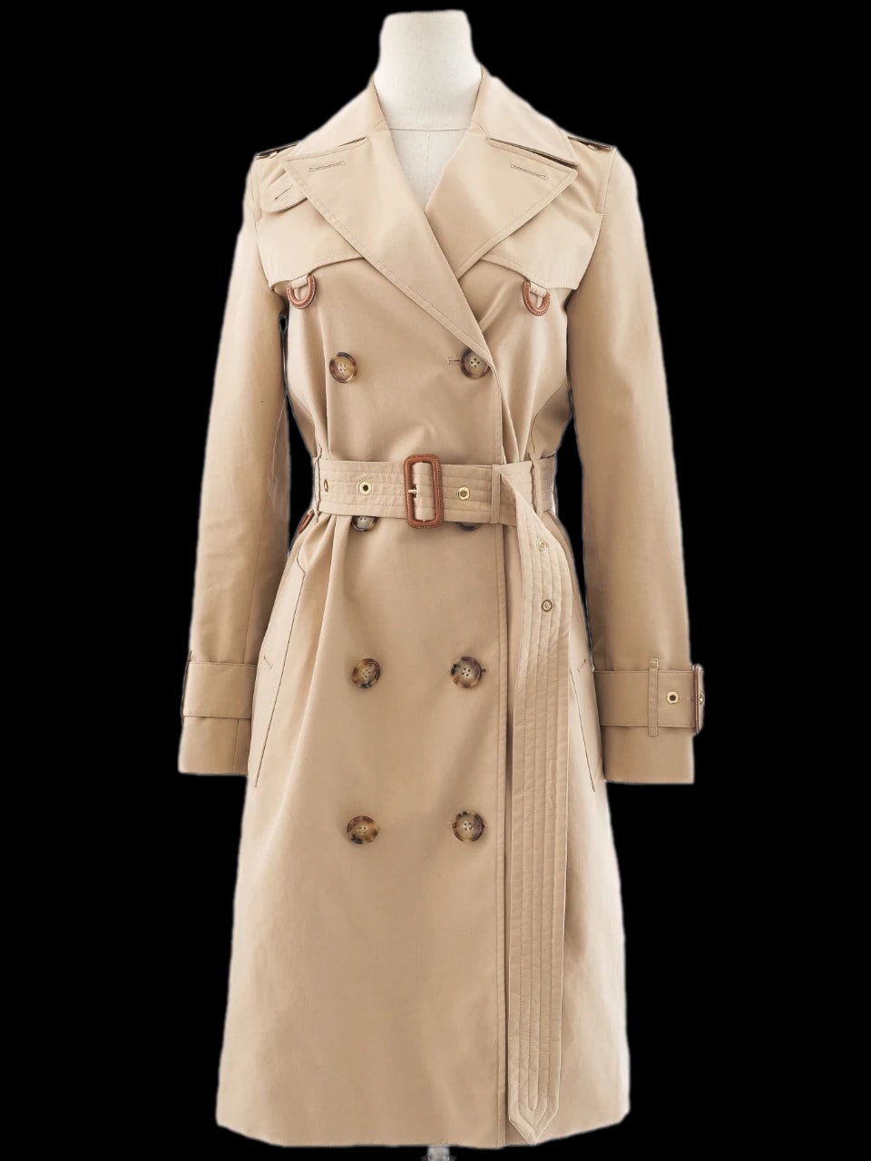 Burberry Orange Cotton Trench Coat — 2