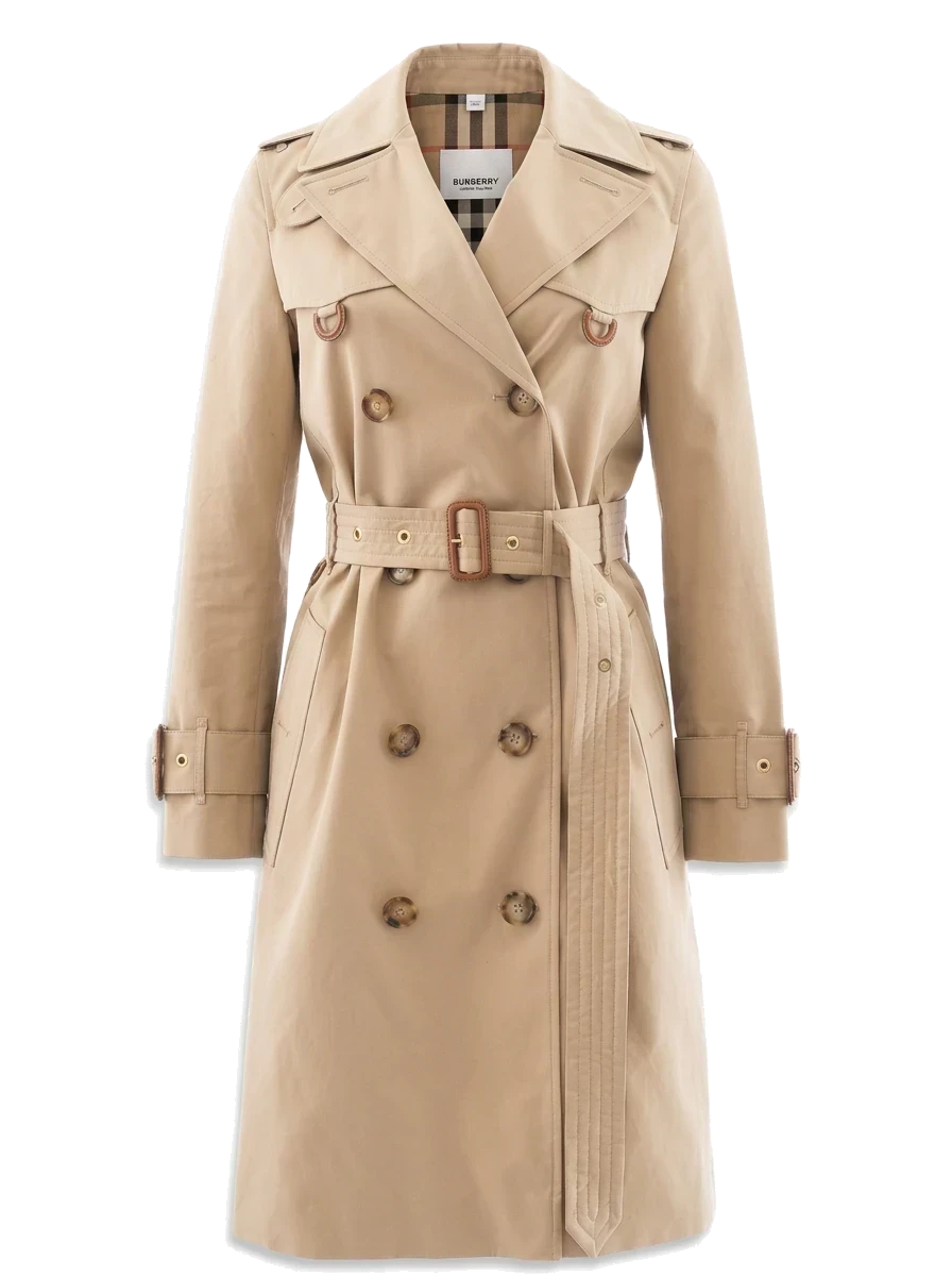 Burberry Orange Cotton Trench Coat — 1