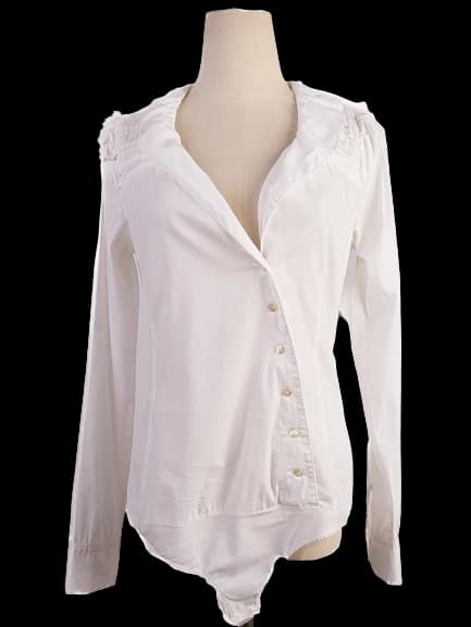Pinko White Cotton Blouse