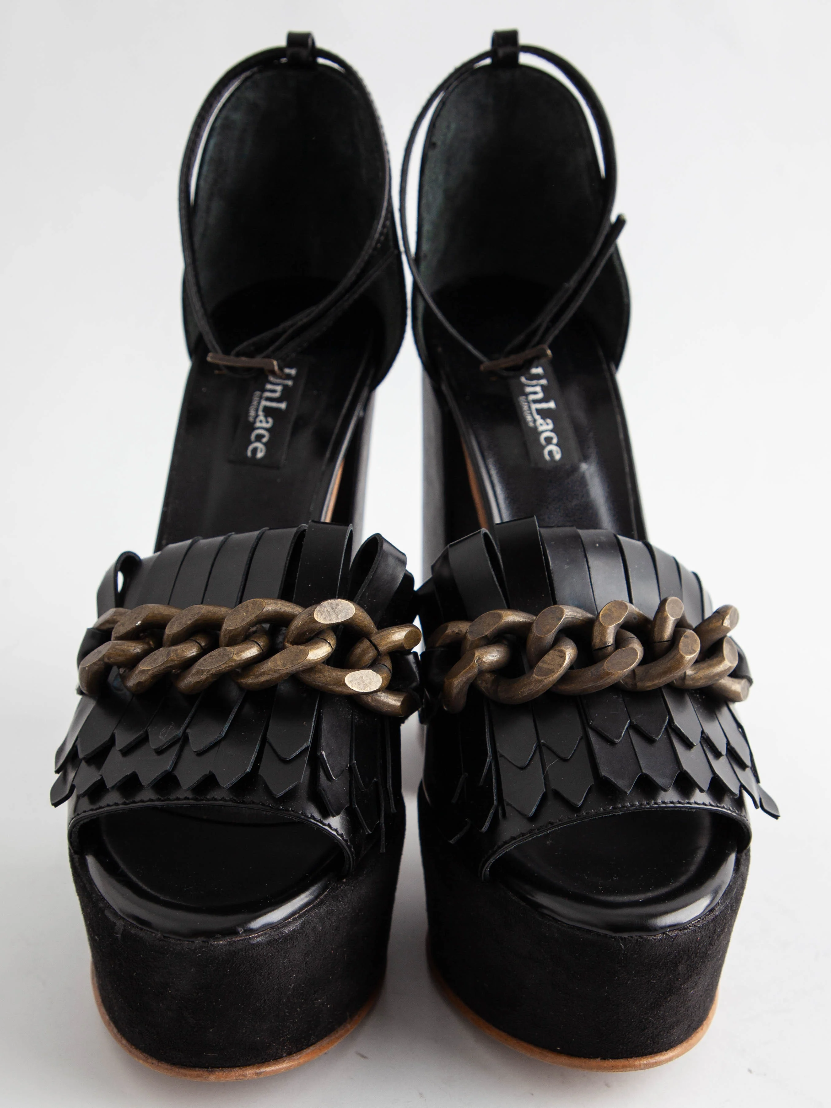UnLace Black Leather High Heel Pumps — 2